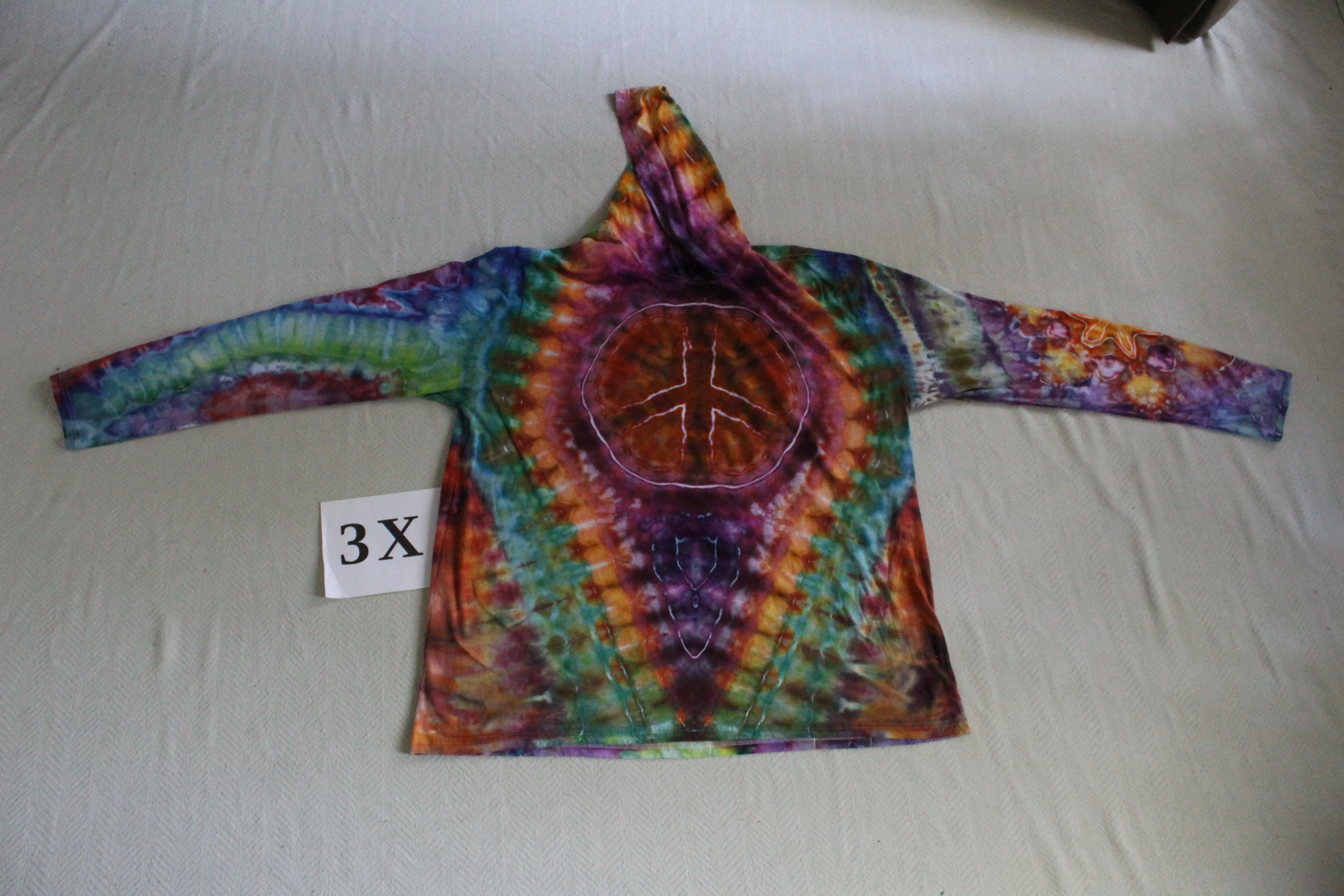3X Long Sleeve Hooded Shirt