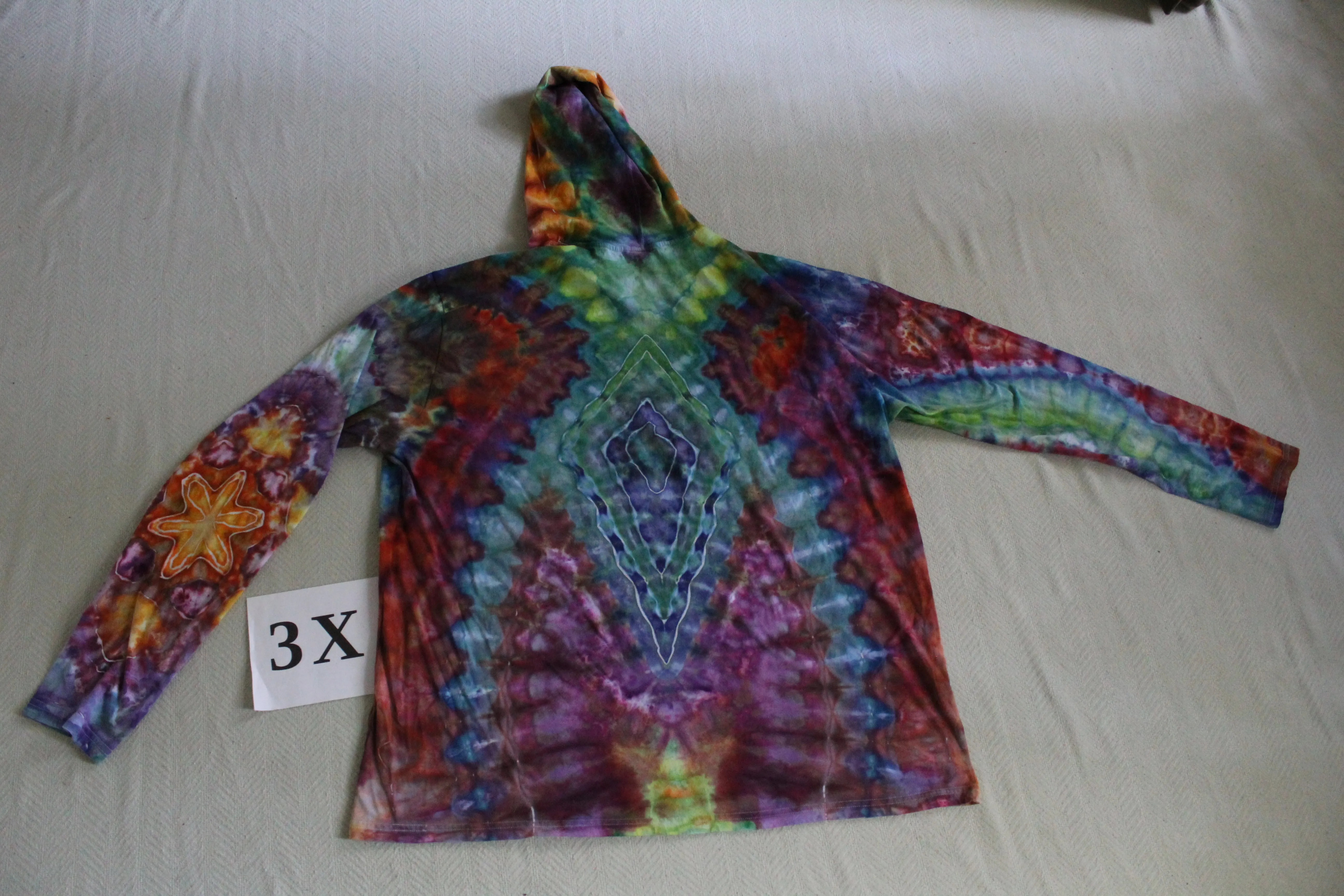 3X Long Sleeve Hooded Shirt