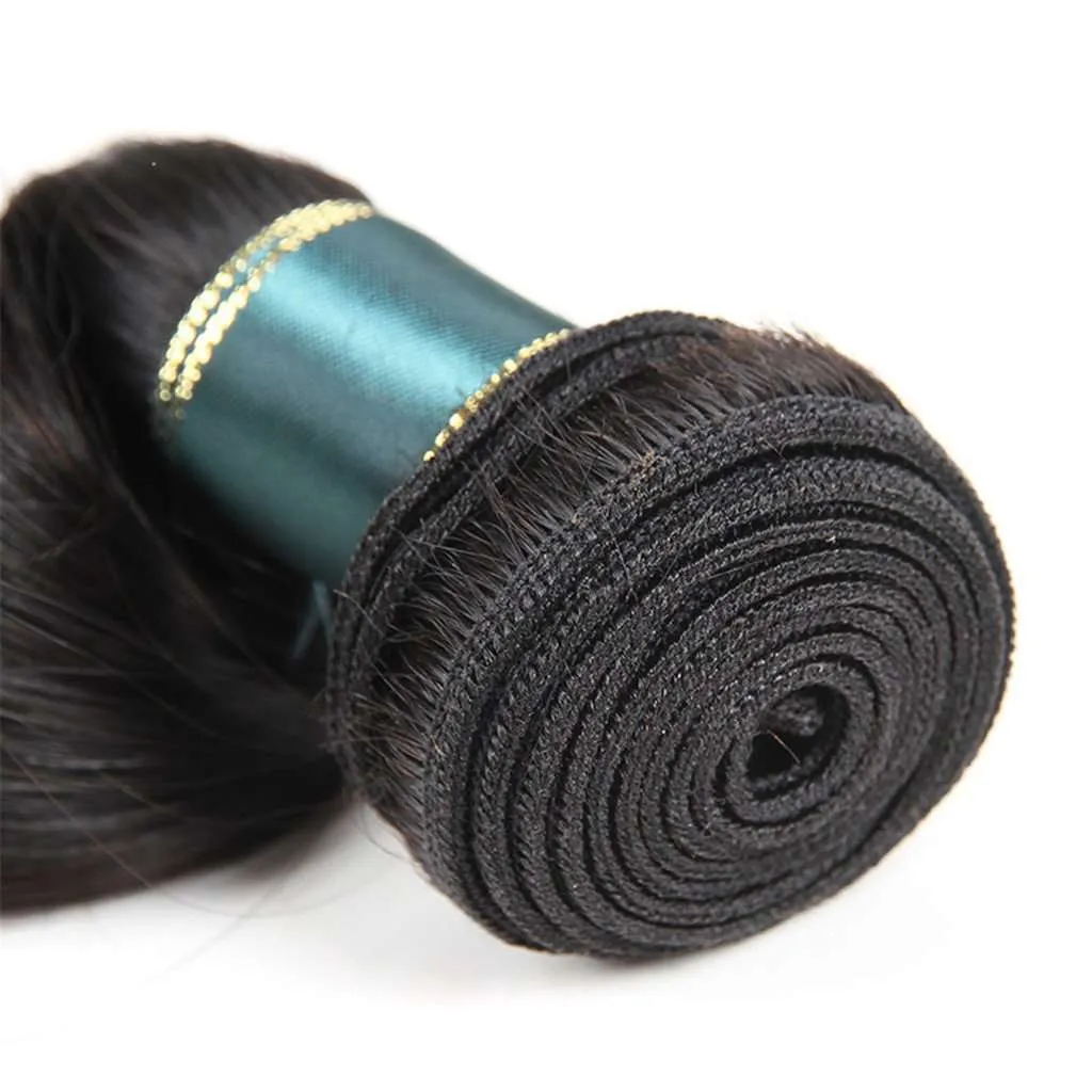4 Bundles 10A Loose Wave Brazilian Human Hair Bundles Natural Color