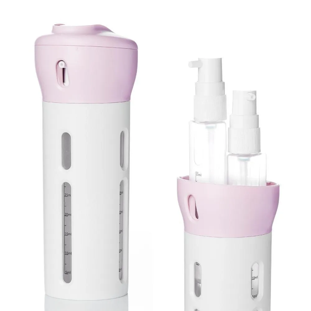 4-in-1 bath products travel dispenser