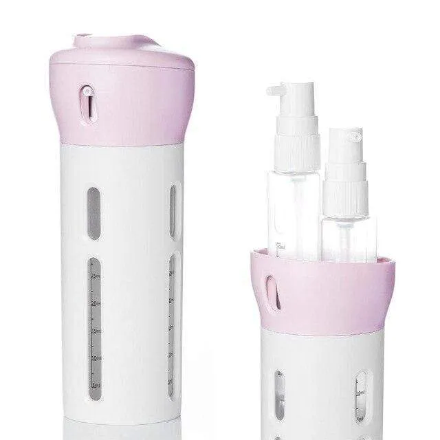 4-in-1 bath products travel dispenser
