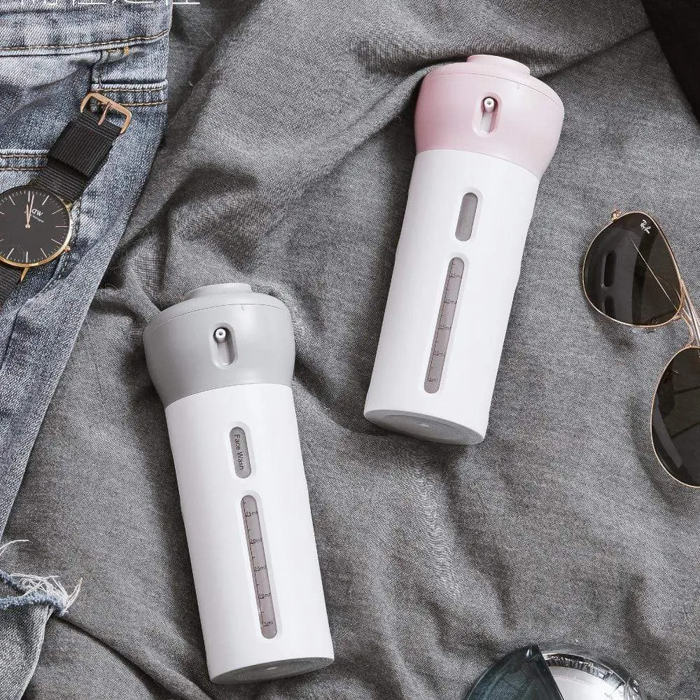 4-in-1 bath products travel dispenser