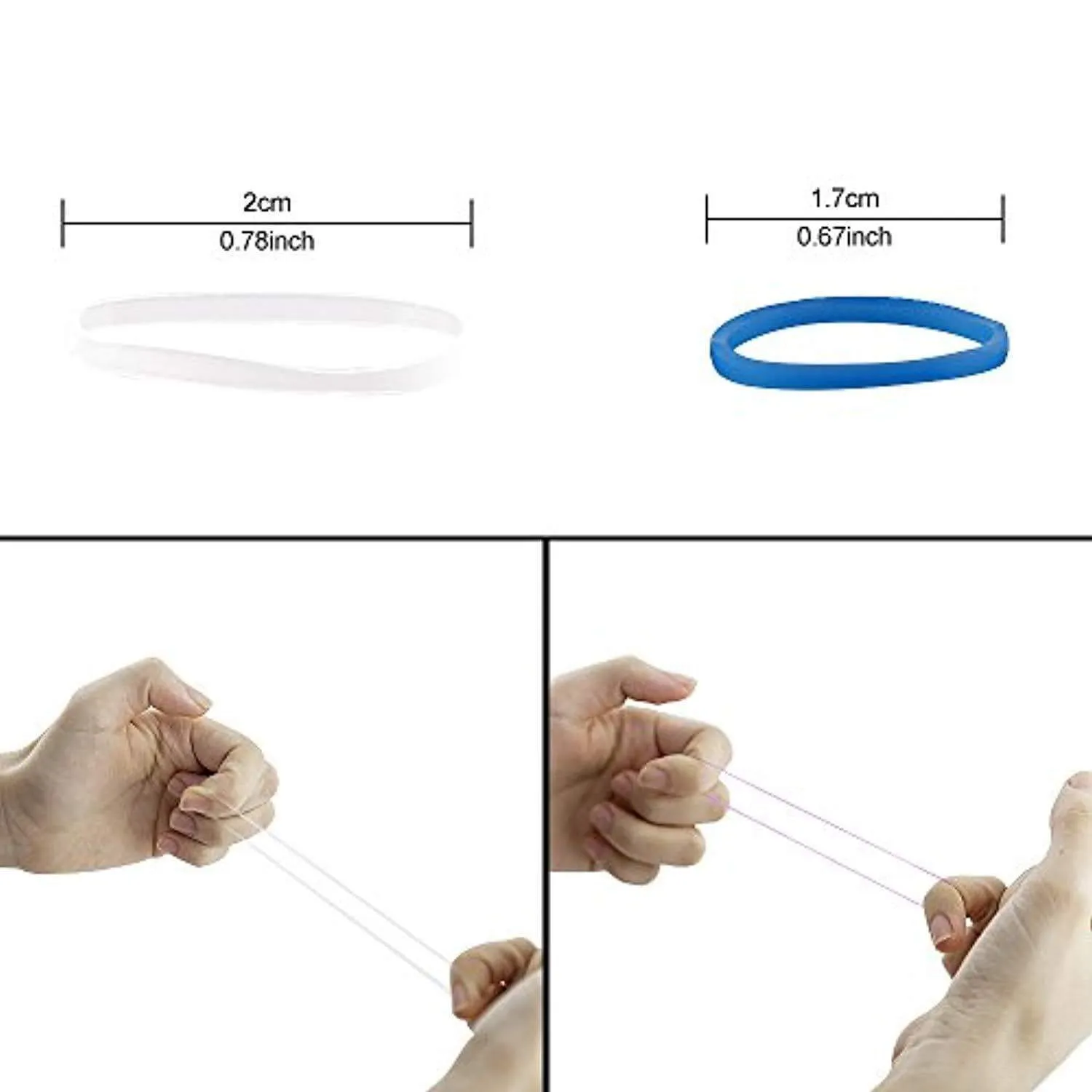 4000pcs Elastic Hair Ties, YGDZ 2000pcs Clear Mini Rubber Bands & 2000pcs Soft Colored Elastics Hair...