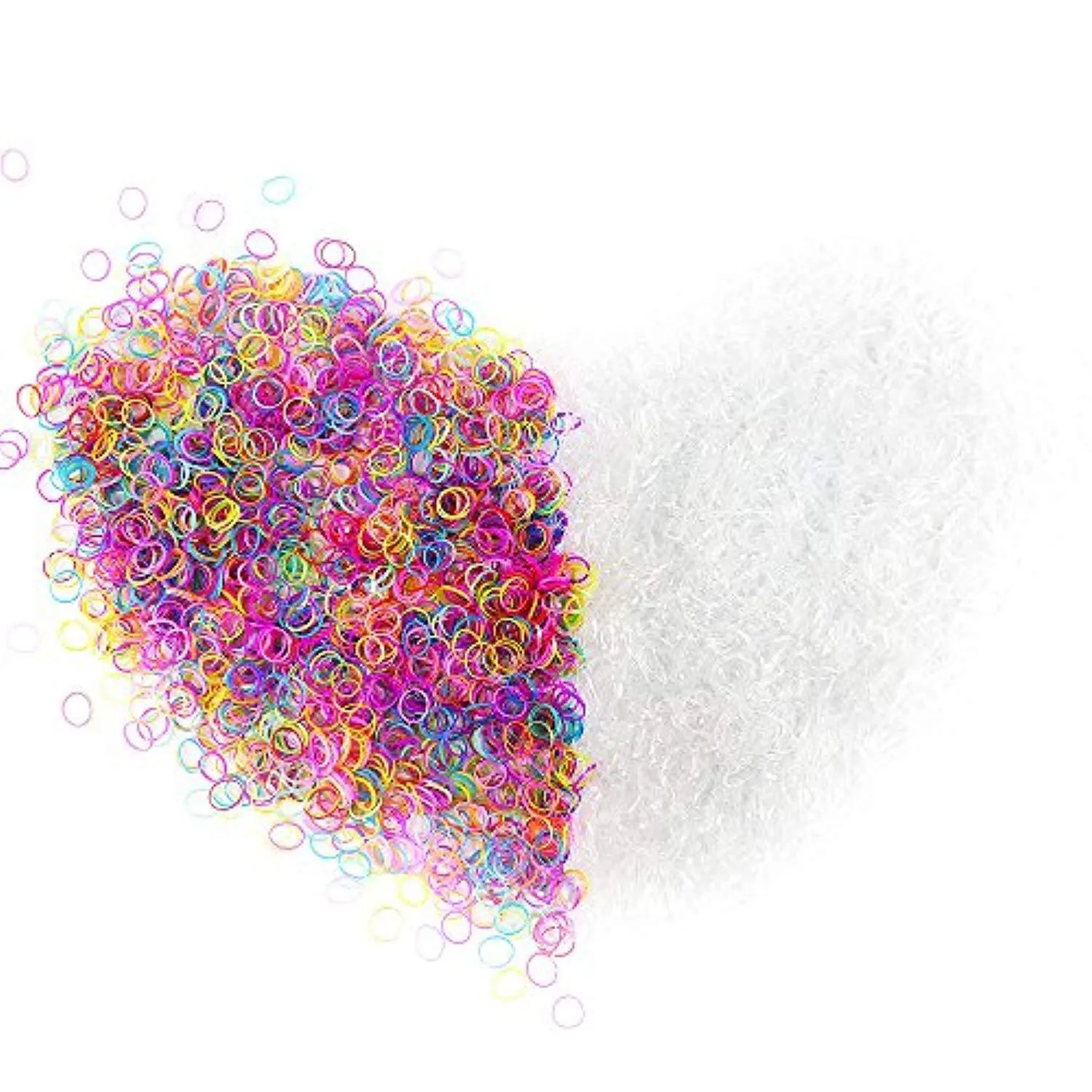 4000pcs Elastic Hair Ties, YGDZ 2000pcs Clear Mini Rubber Bands & 2000pcs Soft Colored Elastics Hair...
