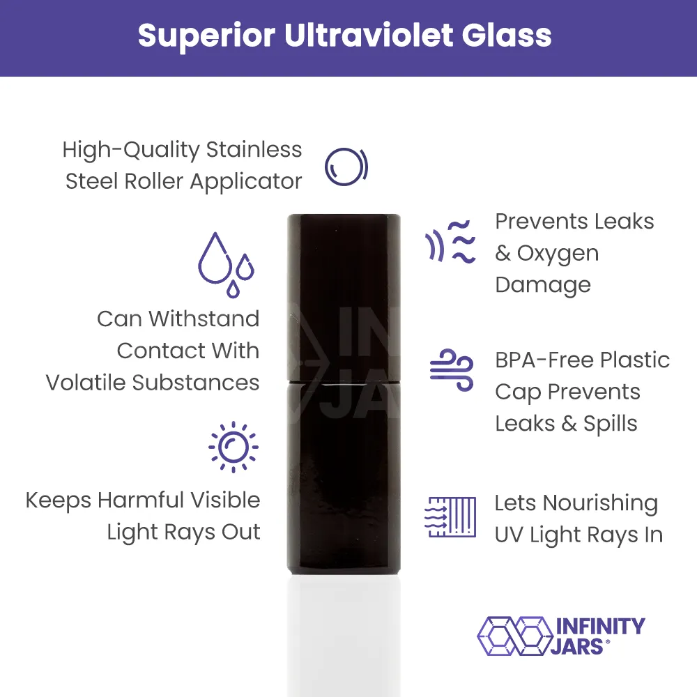 5 ml Stainless Steel Roller Applicator Bottle