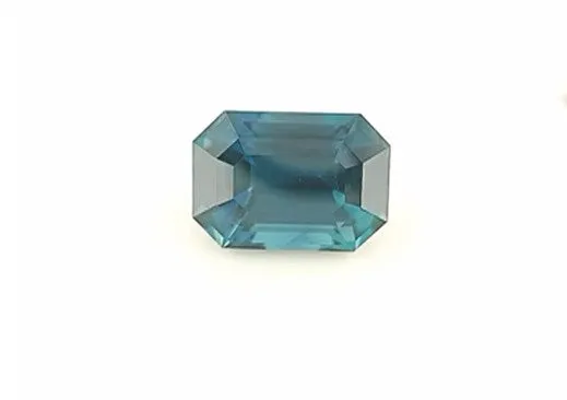 5.34ct Teal Blue Emerald cut Sapphire