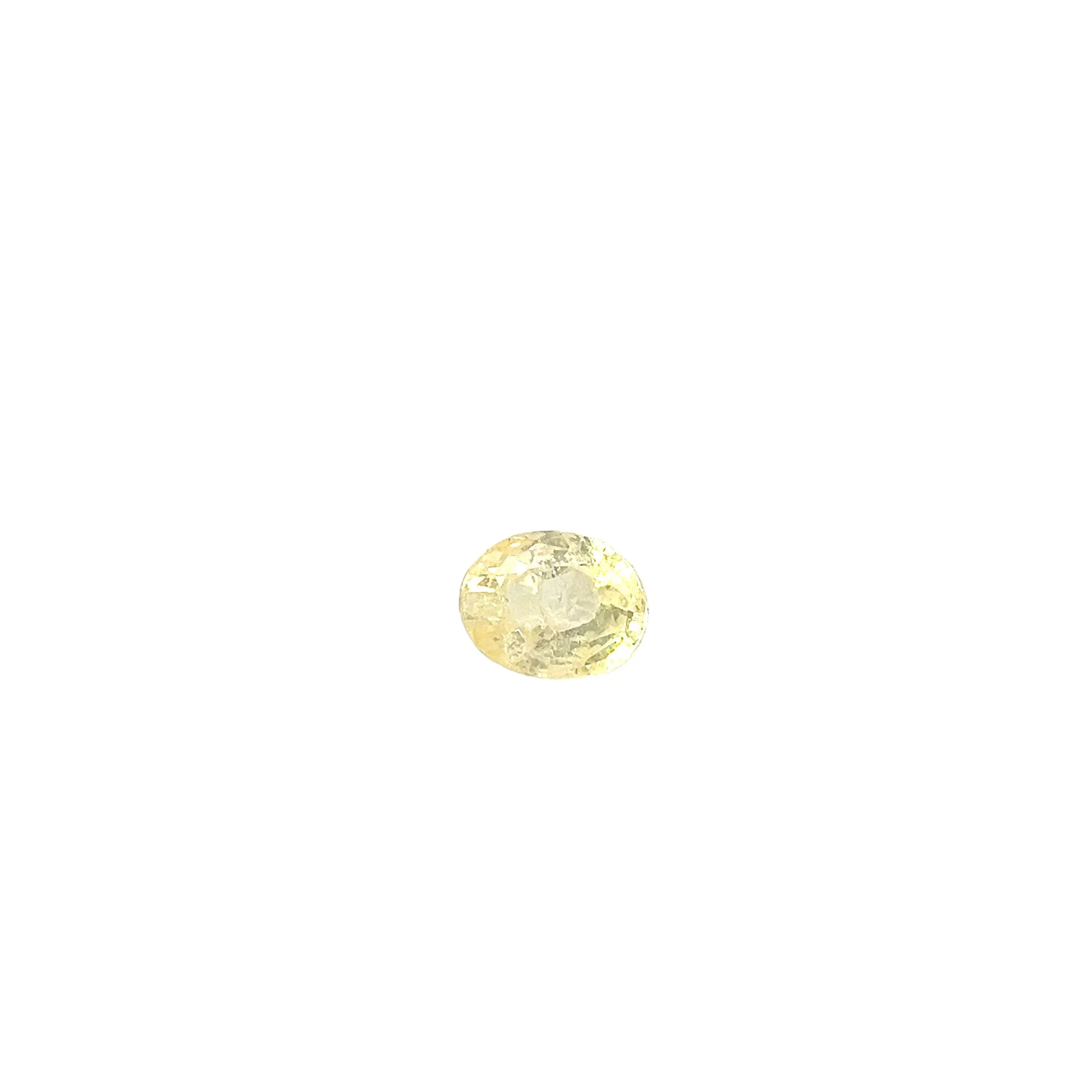 5.43CT YELLOW NATURAL SAPPHIRE TRANPARENT OVAL GIA