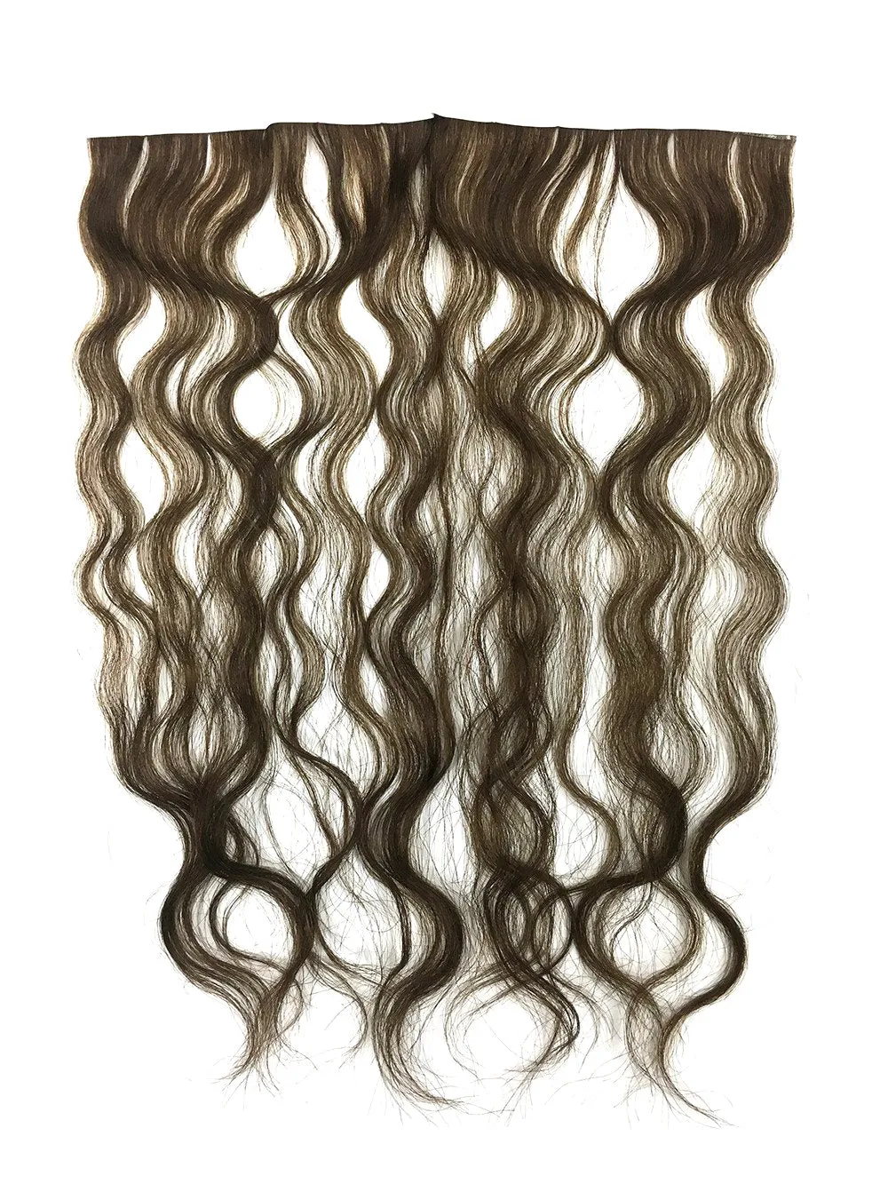 6 Pcs Skin Weft Wavy Human Hair Extensions 14"