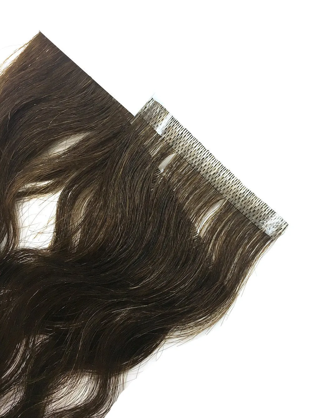 6 Pcs Skin Weft Wavy Human Hair Extensions 14"