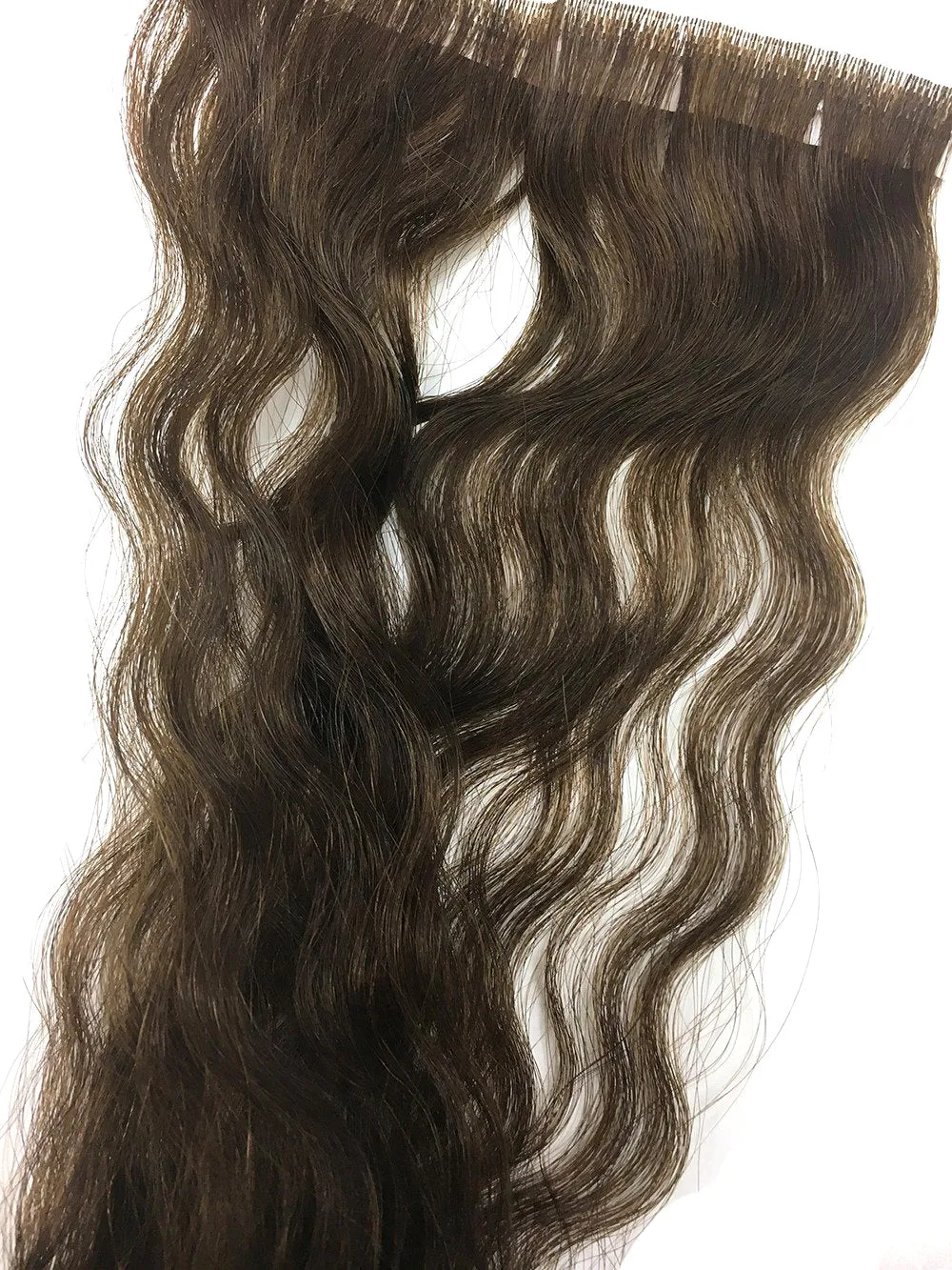 6 Pcs Skin Weft Wavy Human Hair Extensions 14"