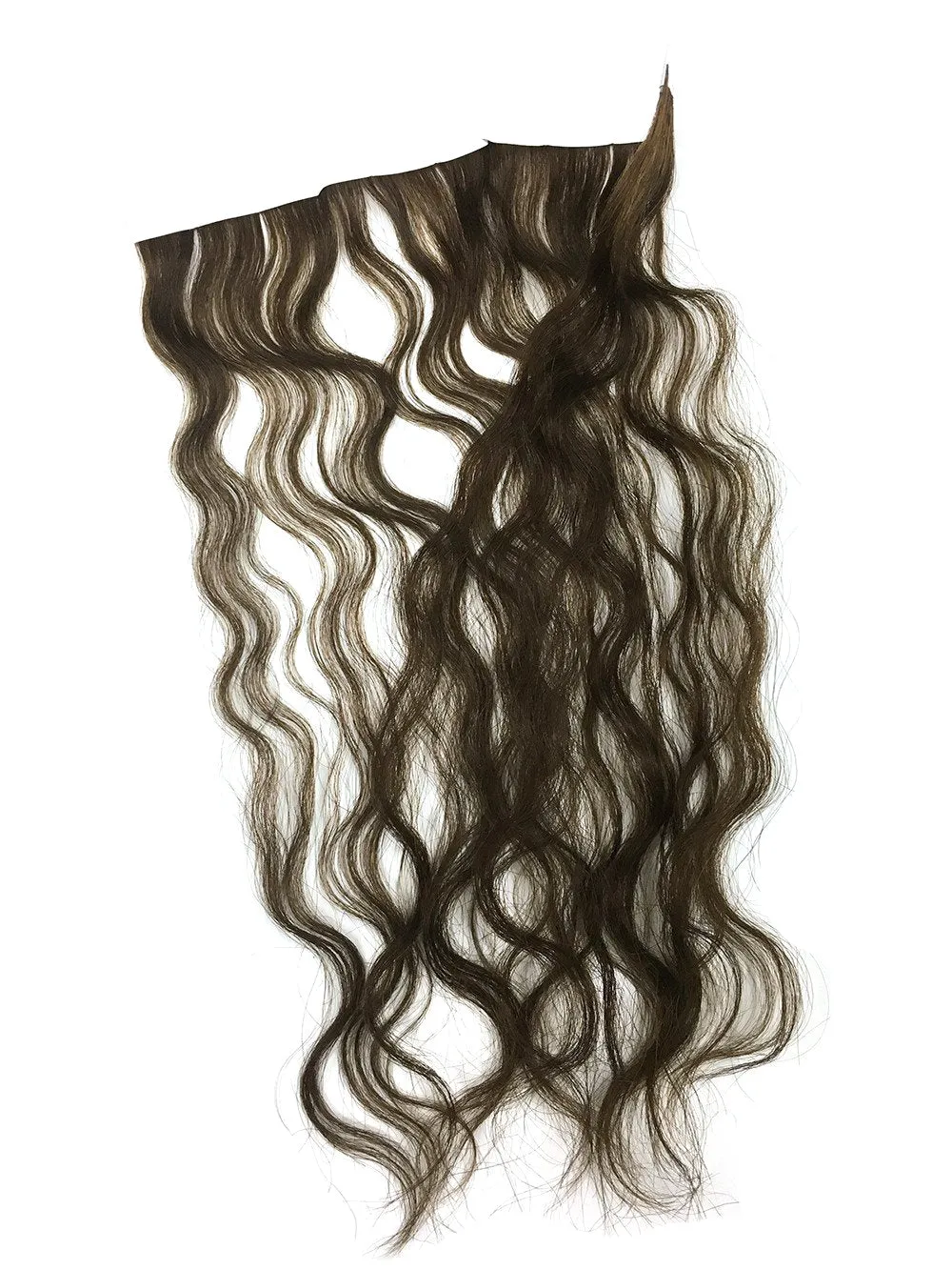 6 Pcs Skin Weft Wavy Human Hair Extensions 14"