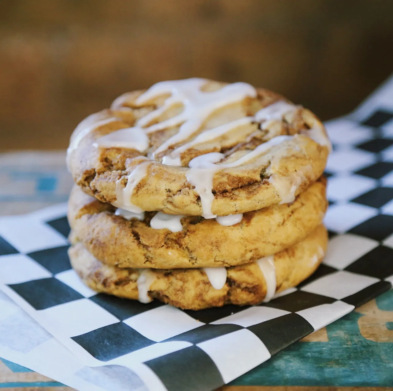 6 Quarter Pound Vegan Cinnamon Roll Cookies