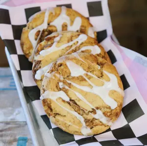 6 Quarter Pound Vegan Cinnamon Roll Cookies