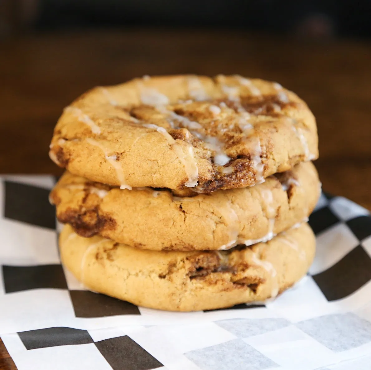 6 Quarter Pound Vegan Cinnamon Roll Cookies