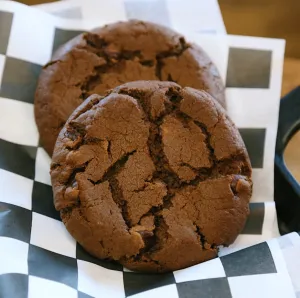 6 Quarter Pound Vegan Double Chocolate Chip Cookies