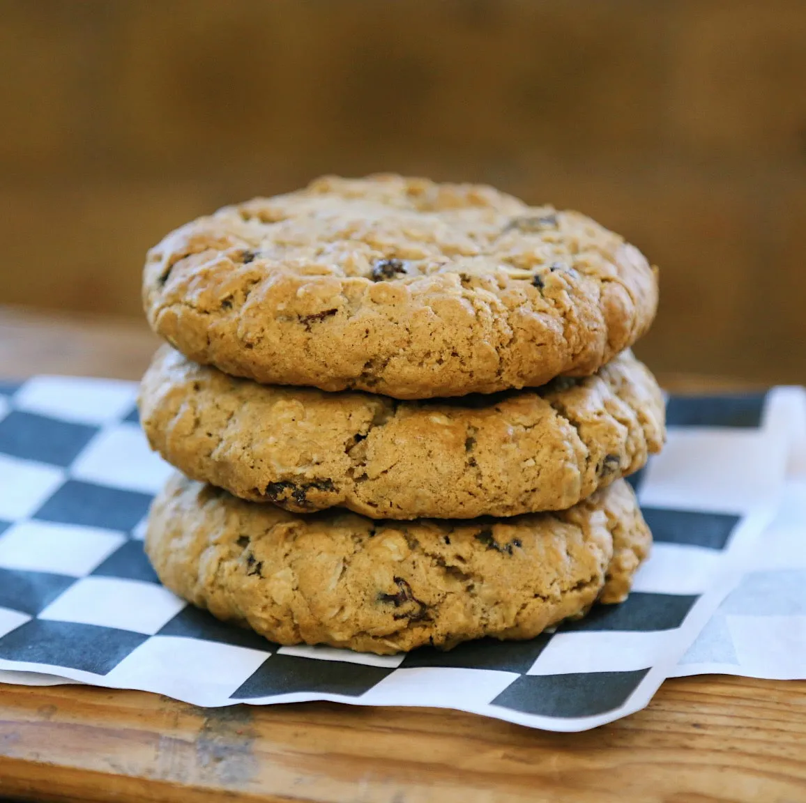 6 Quarter Pound Vegan Oatmeal Raisin Cookies