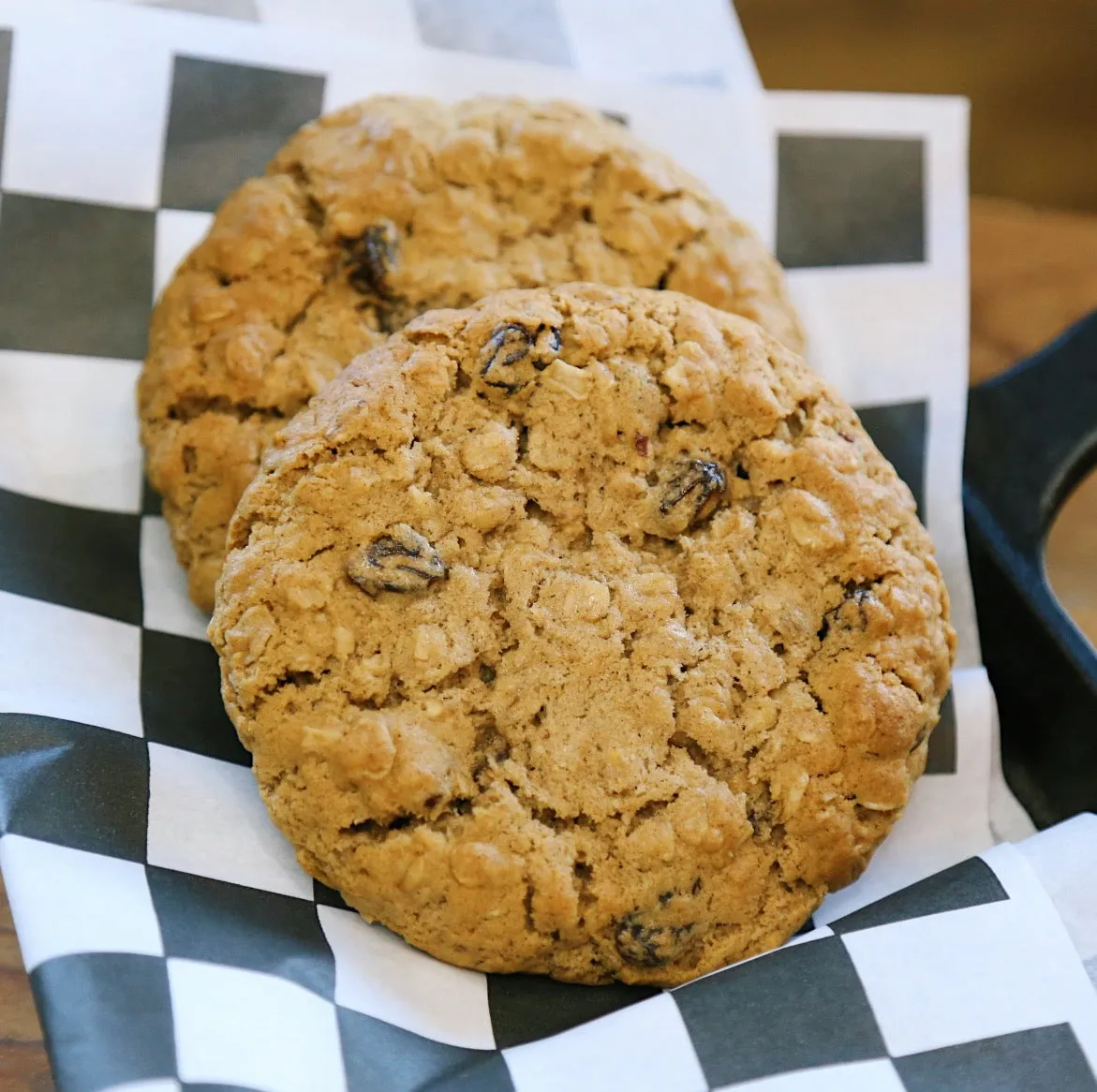 6 Quarter Pound Vegan Oatmeal Raisin Cookies