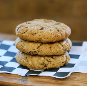 6 Quarter Pound Vegan Oatmeal Raisin Cookies