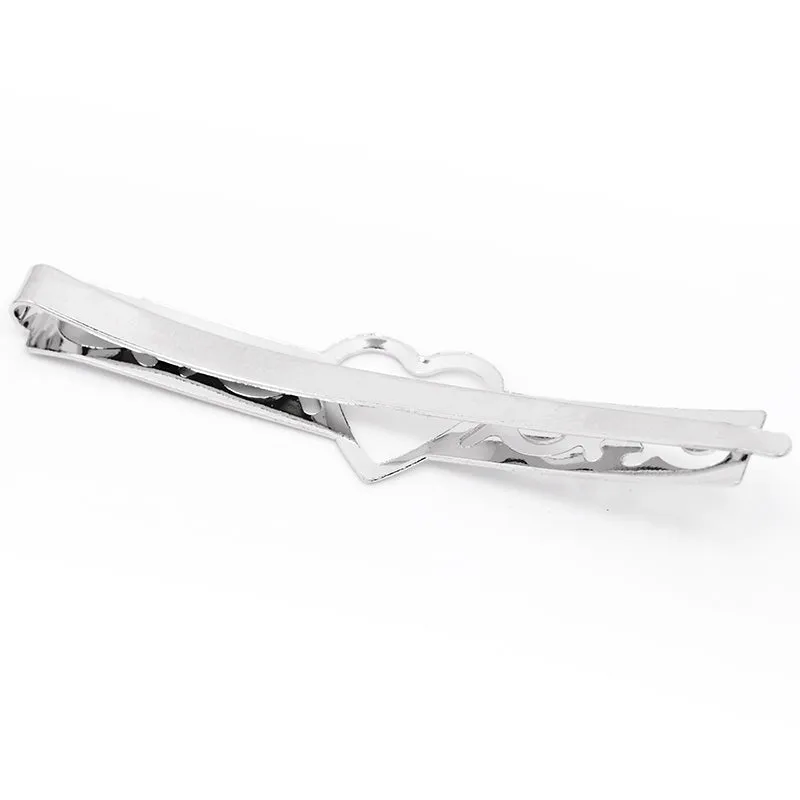 66*15mm Imitation Rhodium Geometry Word Folder, Hair Clips Base,Blank  Love-type hairpin,Bobby Pin Base,Metal,20pcs/lot