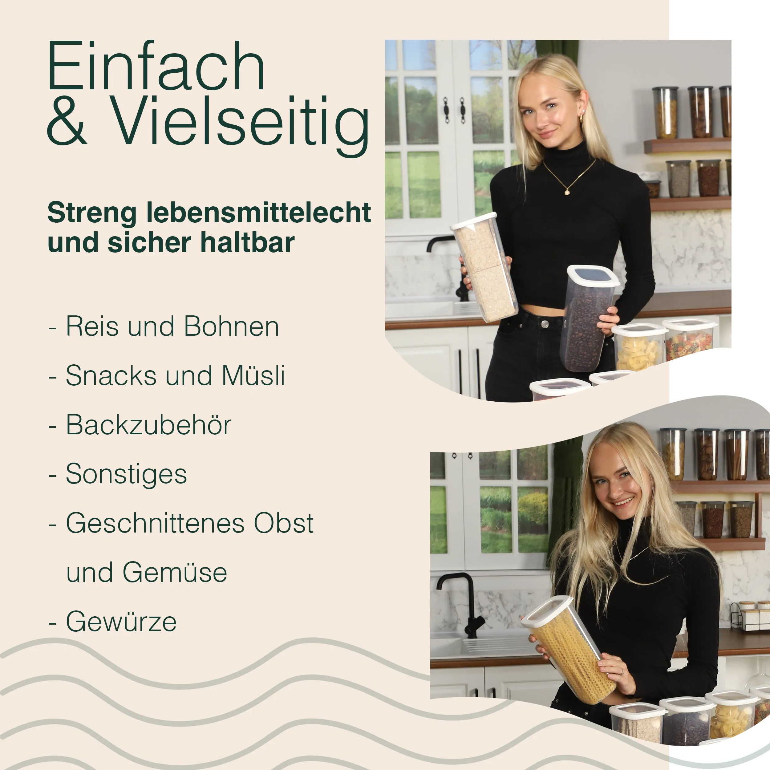 6x1750 ml - Vorratsdosen mit Deckel