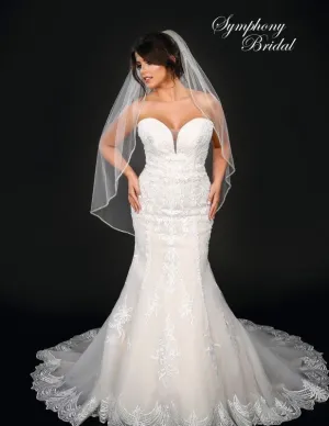 7206VL Symphony Ivory Size 38" Veil