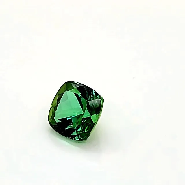 7.4ct Green Tourmaline Electric Color Cushion Cut