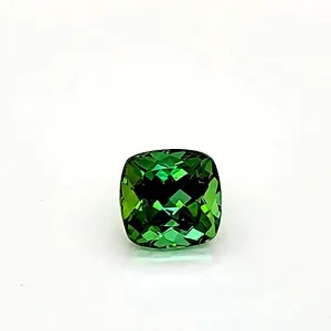 7.4ct Green Tourmaline Electric Color Cushion Cut