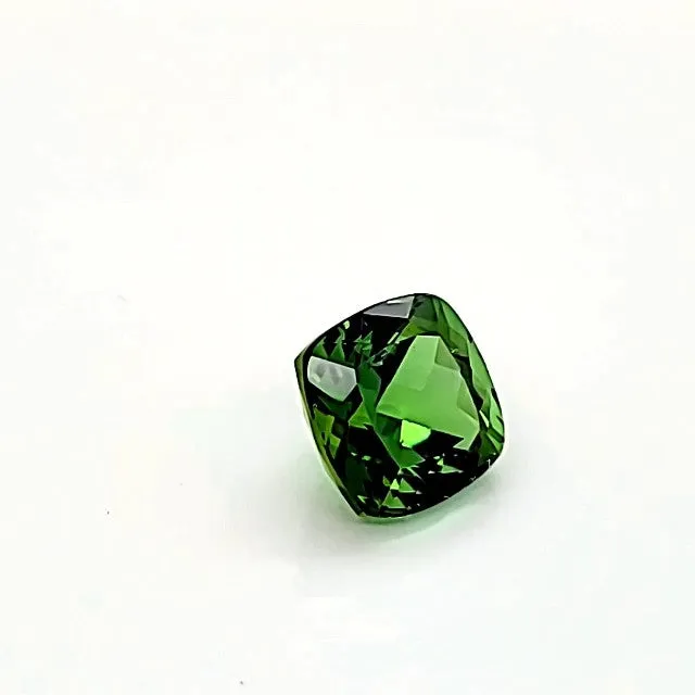 7.4ct Green Tourmaline Electric Color Cushion Cut