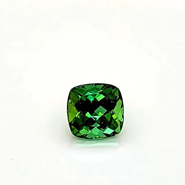 7.4ct Green Tourmaline Electric Color Cushion Cut