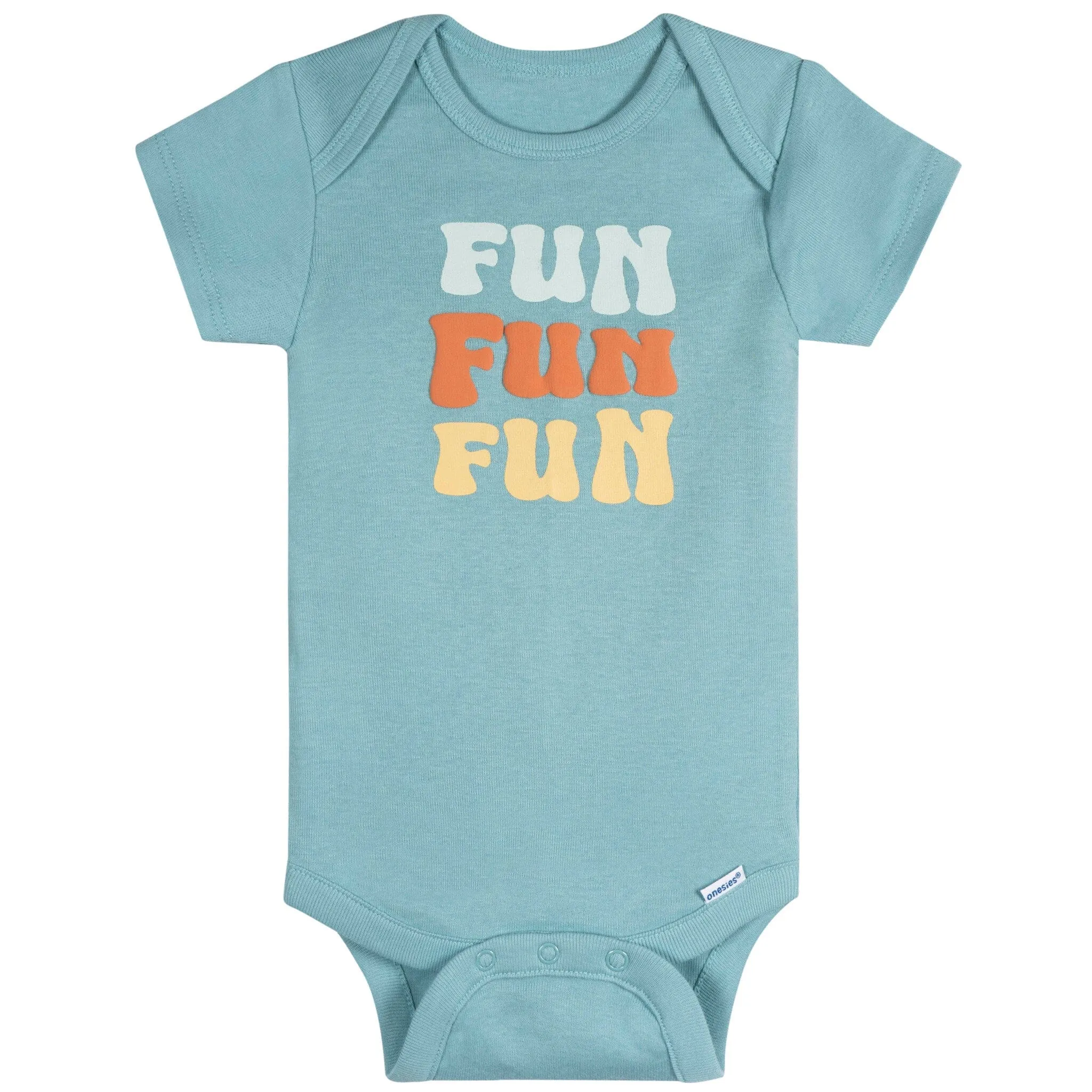 8-Pack Baby Neutral Fun Fun Fun Short Sleeve Onesies® Bodysuits