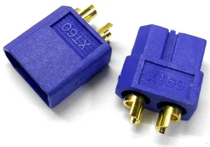8418 RC XT60 Solid Bullet Connectors Male / Female Blue – 1 Pair