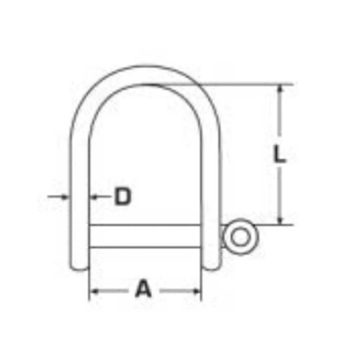 8mm Stainless Steel Wide D Shackle