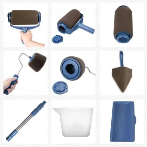 🔥🔥9Pcs/set Multifunctional Wall Decorative Paint Roller Brush Tools🔥🔥