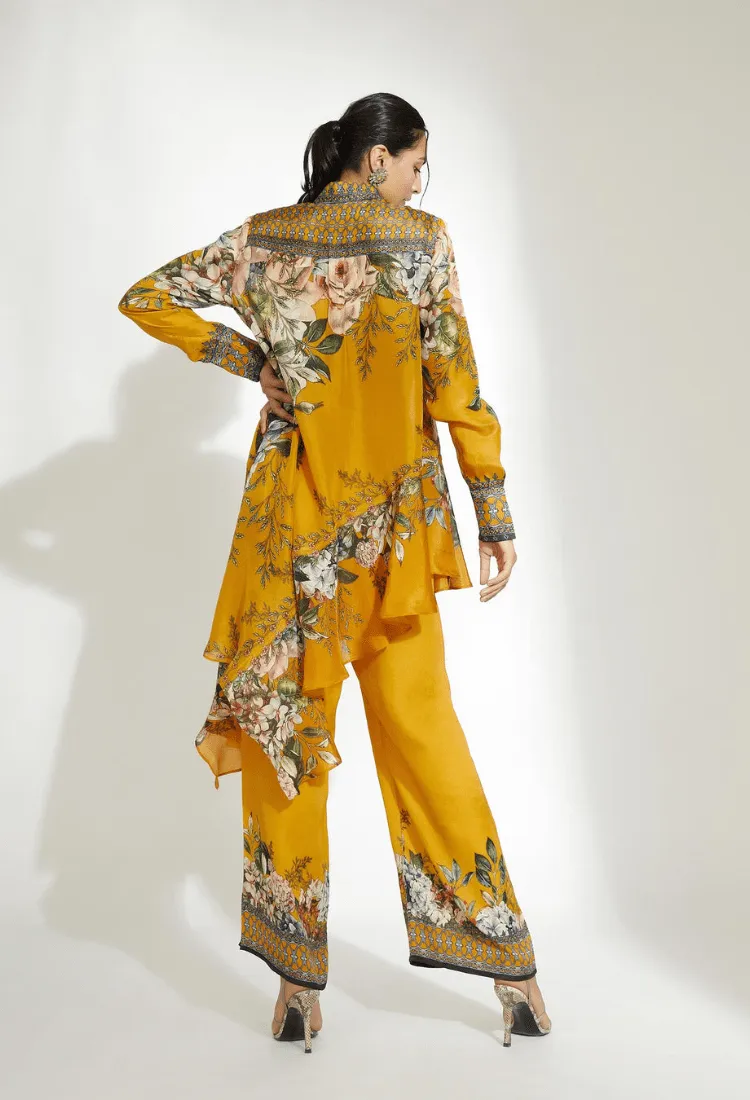 A Notting Hill Summer Bijli Mustard Tunic   Pant Set