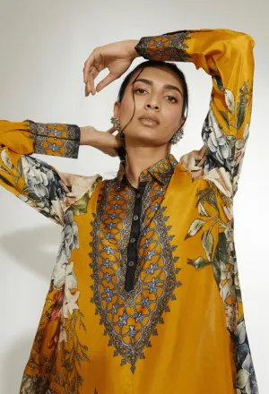 A Notting Hill Summer Bijli Mustard Tunic   Pant Set