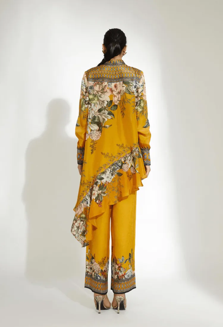 A Notting Hill Summer Bijli Mustard Tunic   Pant Set