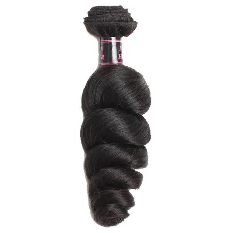 Affordable Hair Loose bounce Wave 100 human hair 10-20 Inches natural black 1 bundle