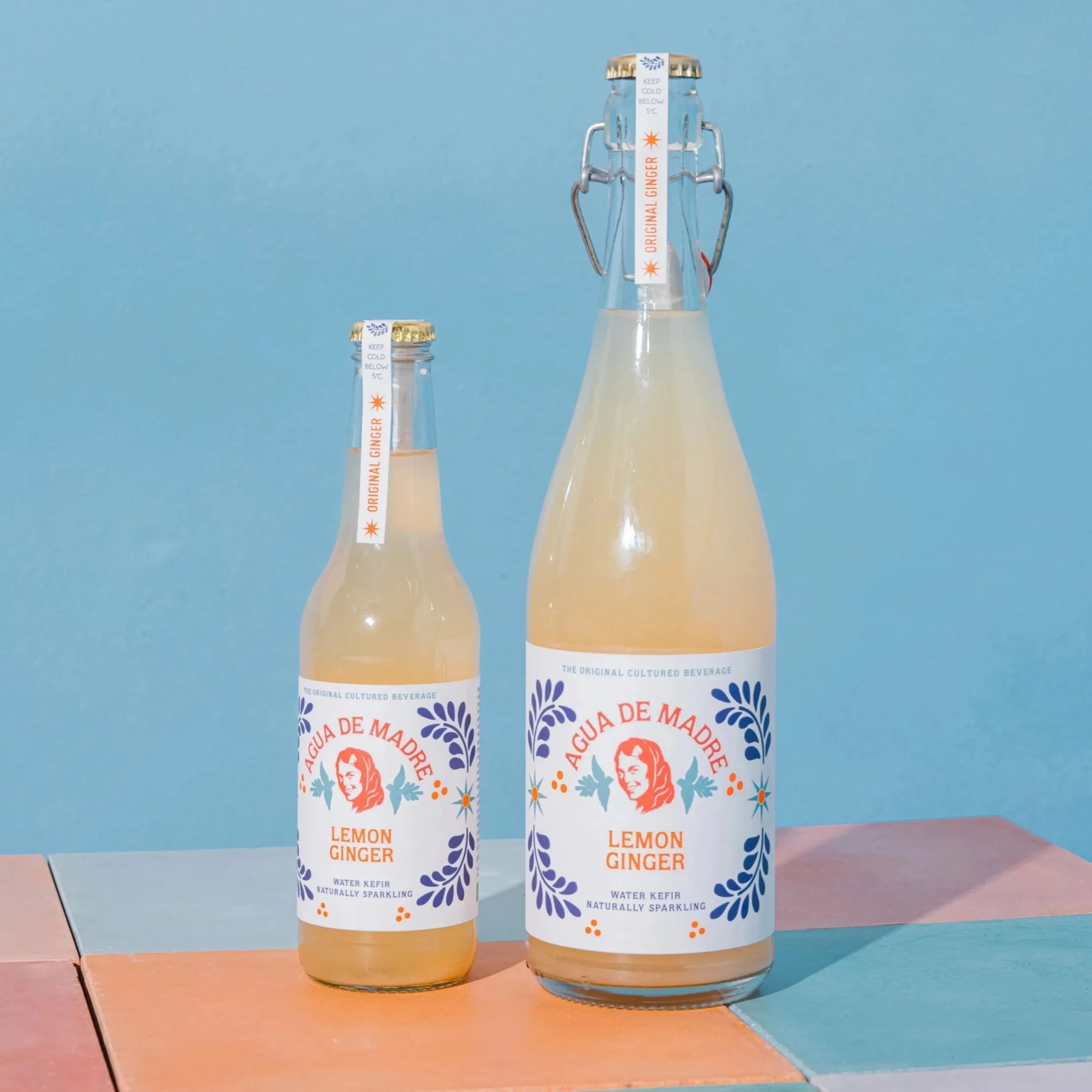 Agua De Madre Lemon & Ginger Water Kefir 24 x 33cl