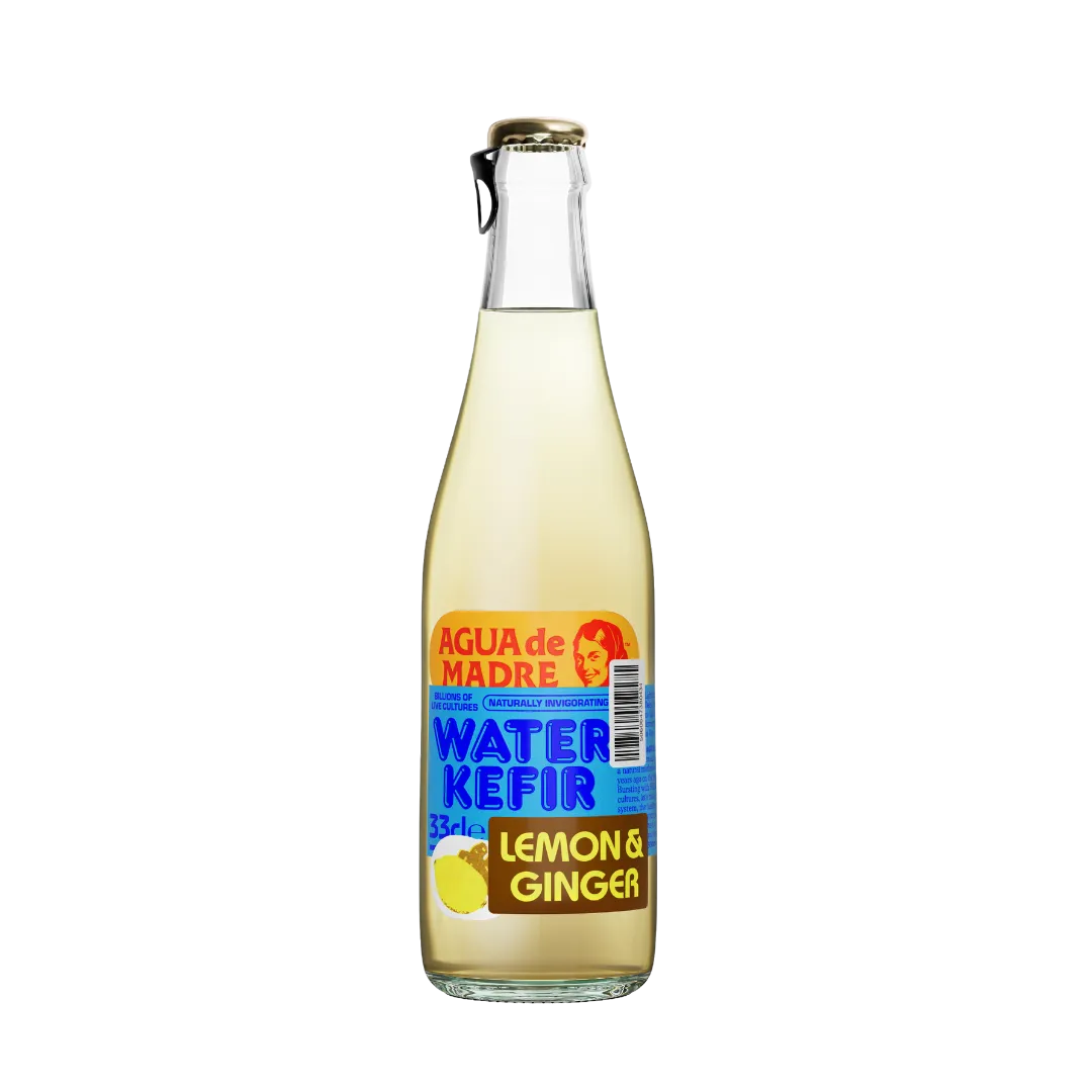 Agua De Madre Lemon & Ginger Water Kefir 24 x 33cl