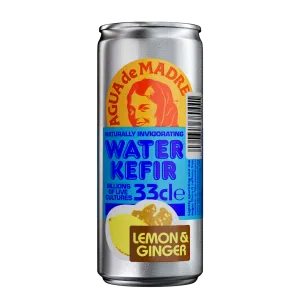 Agua De Madre Lemon Ginger Water Kefir Can 24 x 330ml