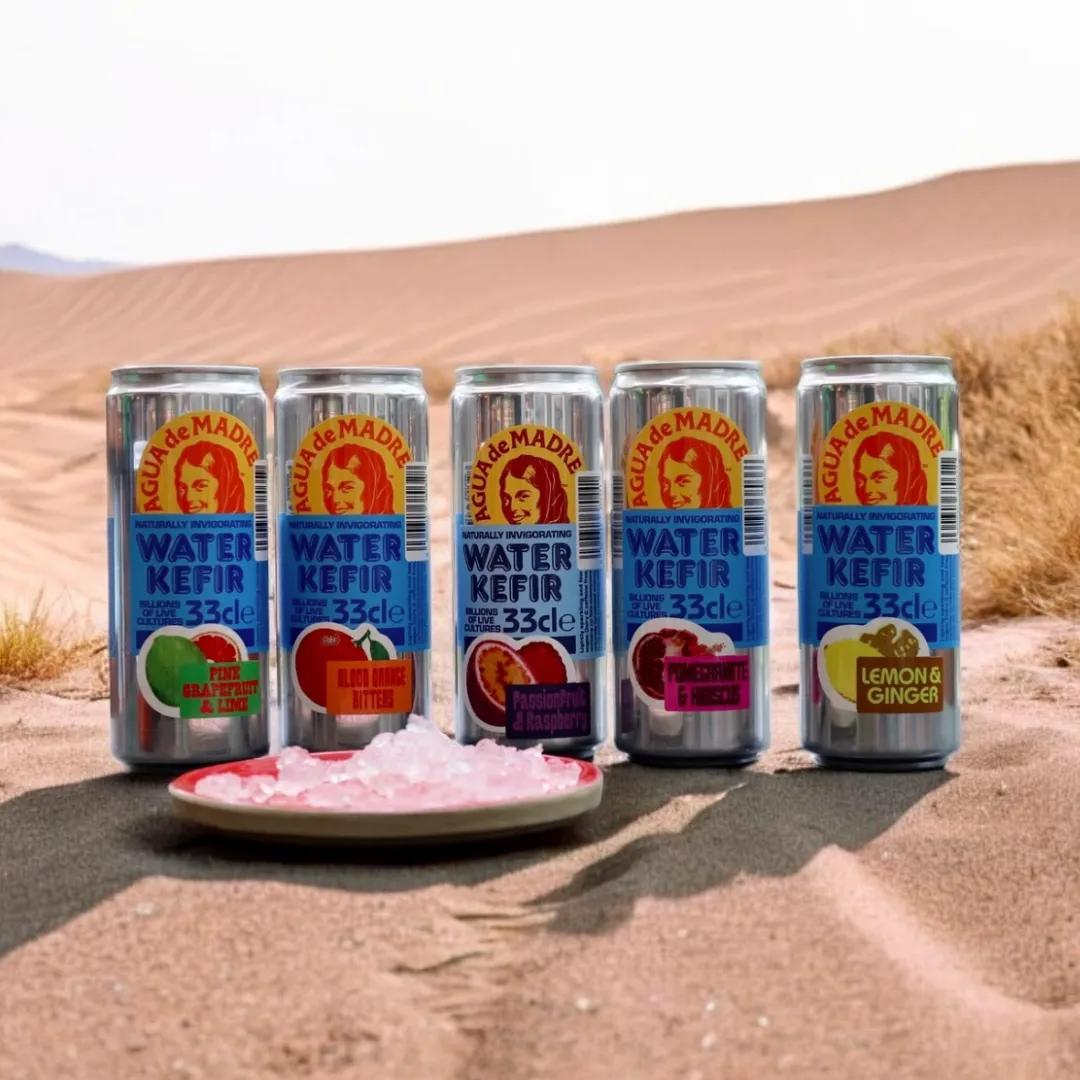 Agua De Madre Lemon Ginger Water Kefir Can 24 x 330ml