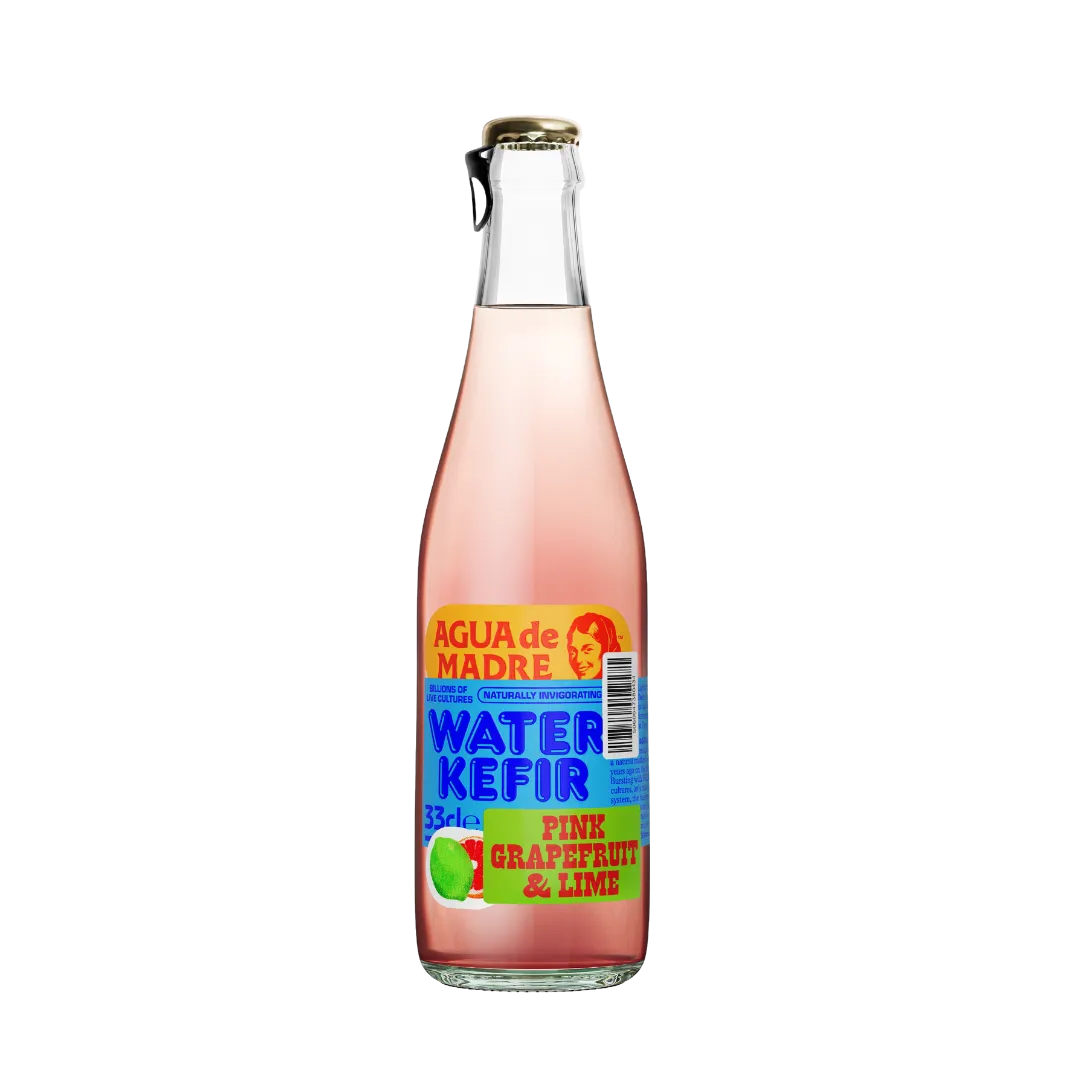 Agua De Madre Pink Grapefruit & Lime Water Kefir 24 x 33cl