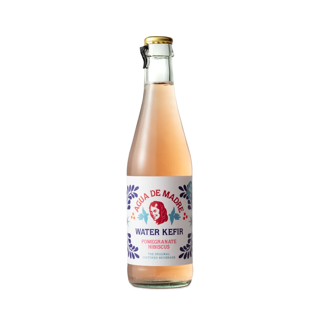 Agua De Madre Pomegranate and Hibiscus Water Kefir 24 x 33cl
