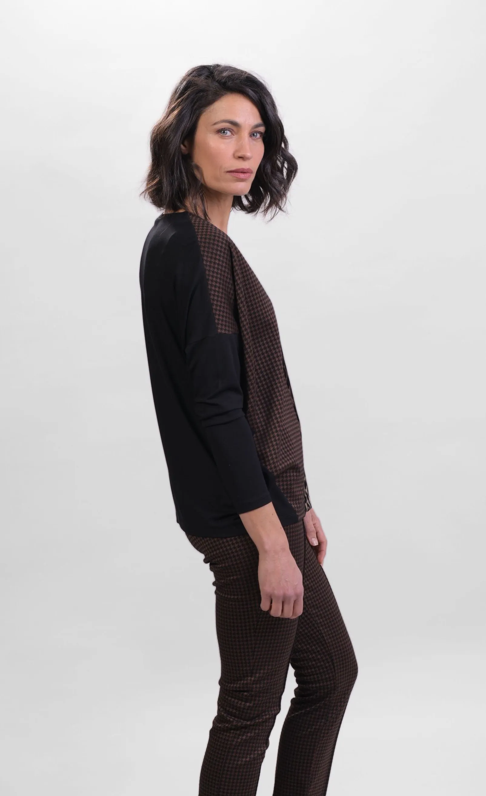 Alembika Leopard Panel Relaxed Top