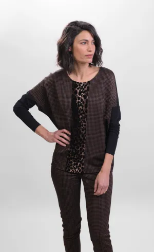 Alembika Leopard Panel Relaxed Top
