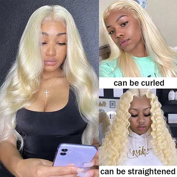 Alipop Hair 613 Blonde Wig Body Wave Wig T Part Lace Wig 150% Density Transparent Lace Wig
