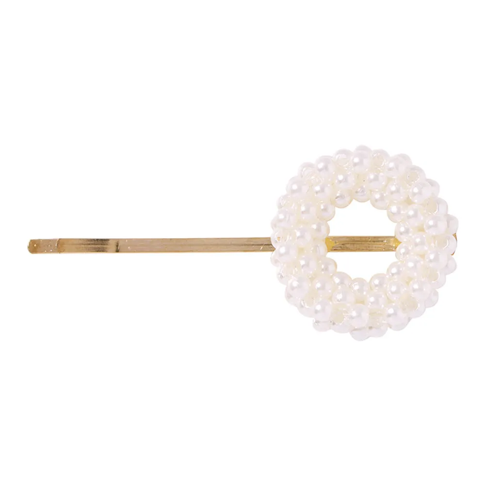 Alphabet Pattern Imitation Pearl Hair Clip