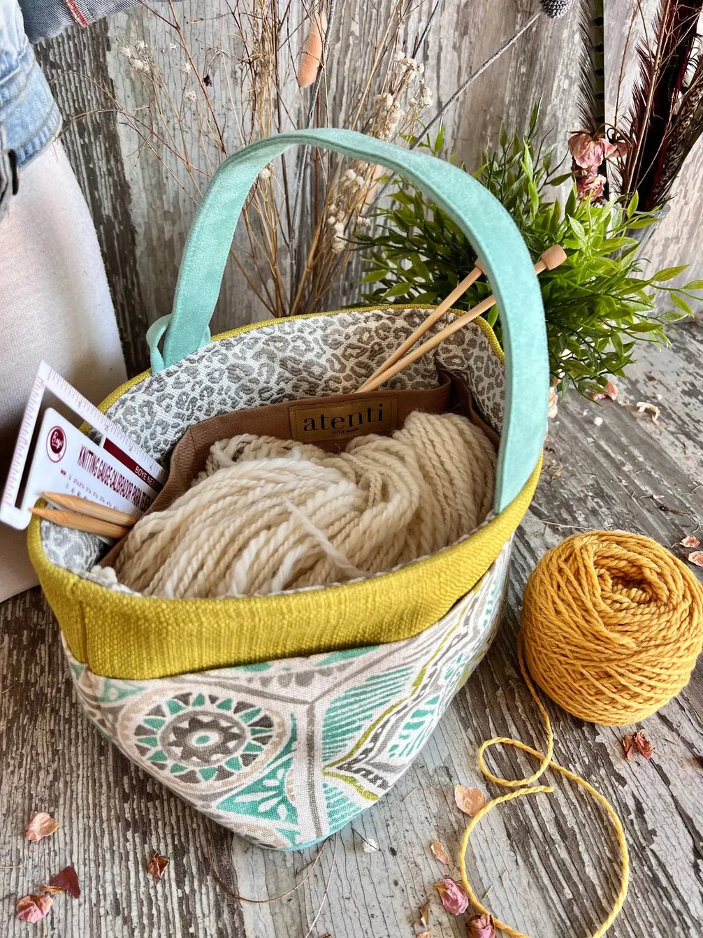Amalfi Caddy, Knitting and Crochet Project Bag