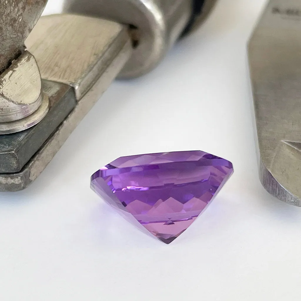 Amethyst - Purple Cushion Cut - 14.32ct