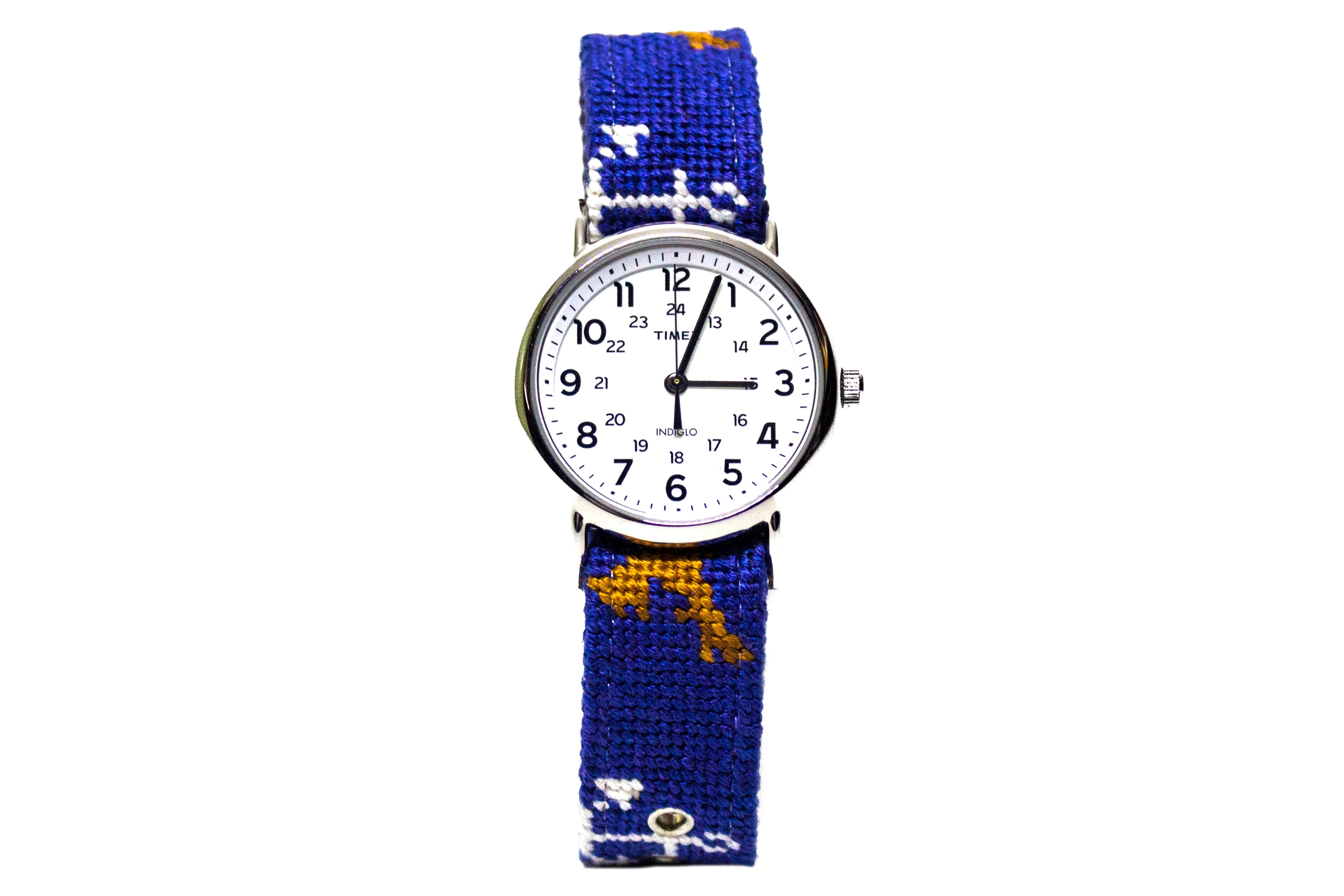 ANCHOR GOLDEN RETRIEVER NEEDLEPOINT WATCH STRAP AND TIMEX FACE